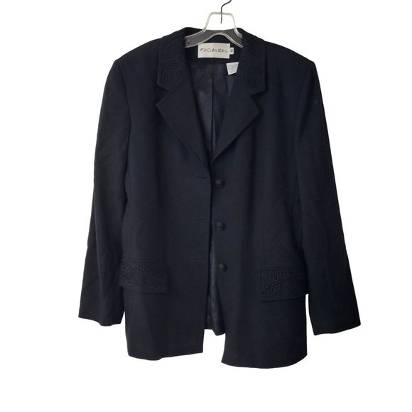 JH Collectibles Black Blazer with Appliqued Accents - Picture 5 of 8